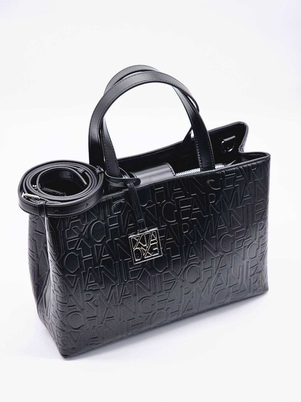 женская сумка armani exchange,сумка armani exchange,черные женские сумки armani exchange,сумка армани эксчендж,armani exchange женская сумка с короткими ручками