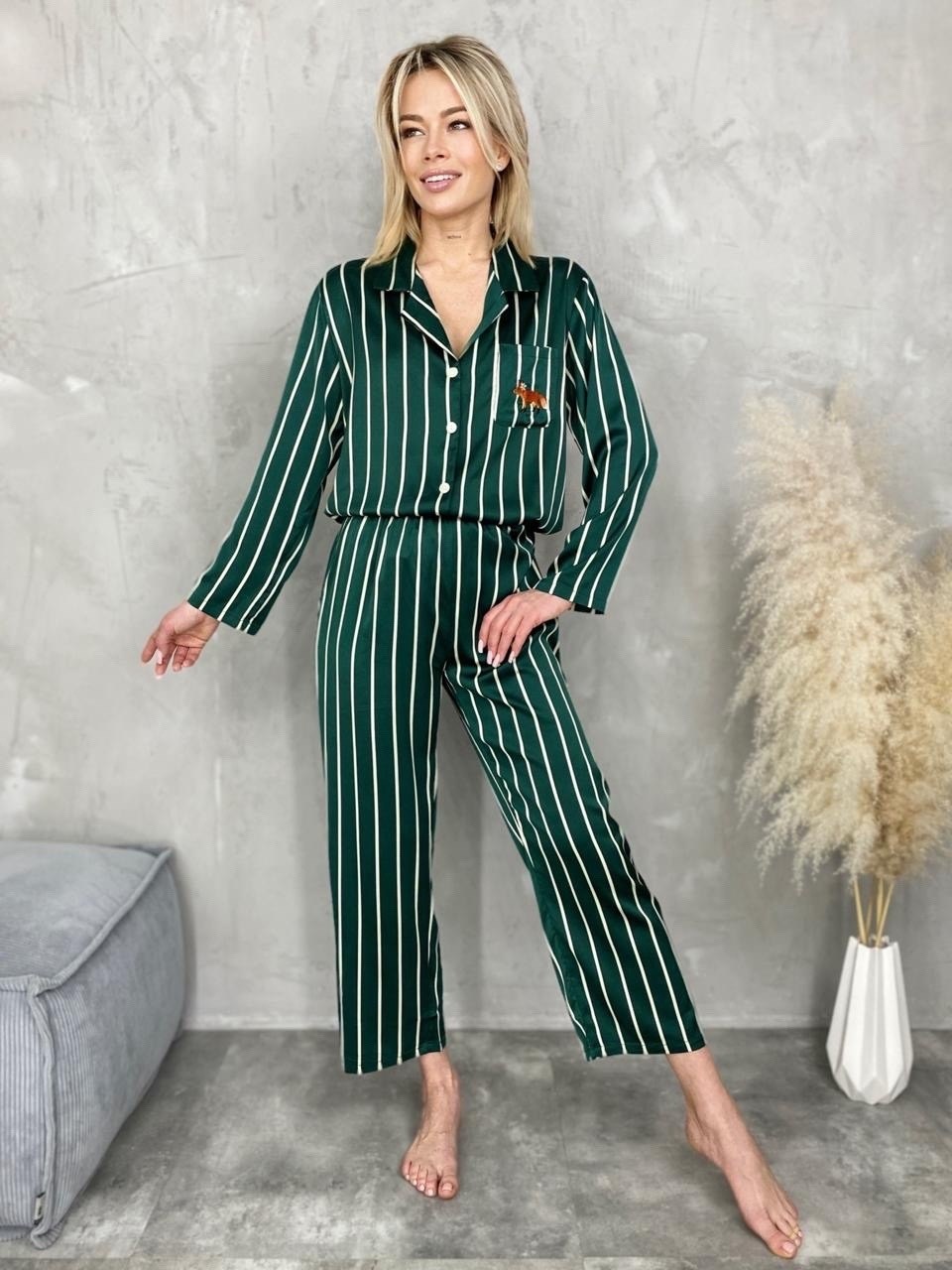 пижама в полоску,пижама женские,трикотажная пижама с брюками,пижама со штанами и рубашкой шелковая,пижама со штанами и рубашкой костюм