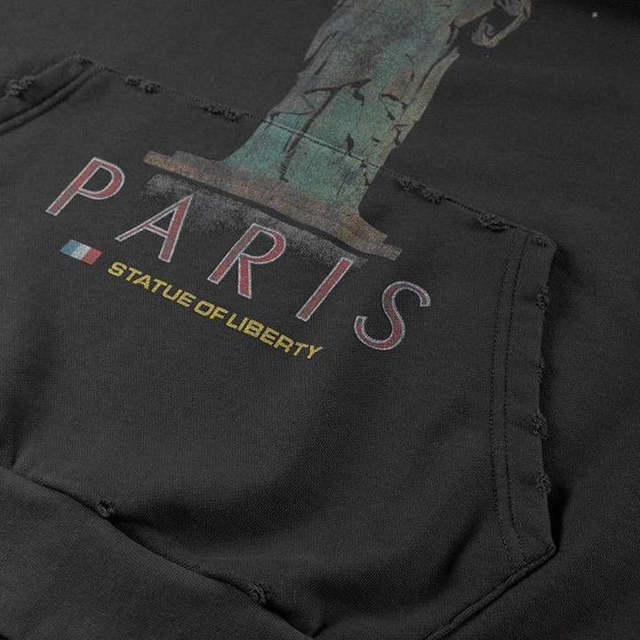 balenciaga худи paris liberty с эффектом потертости черный,худи balenciaga,худи balenciaga paris,худи баленсиага,толстовка balenciaga