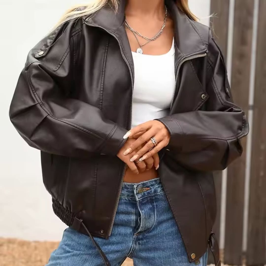 женская кожаная куртка,куртка кожаная косуха oversize,женская байкерская куртка из искусственной кожи,куртка косуха,кожаная куртка