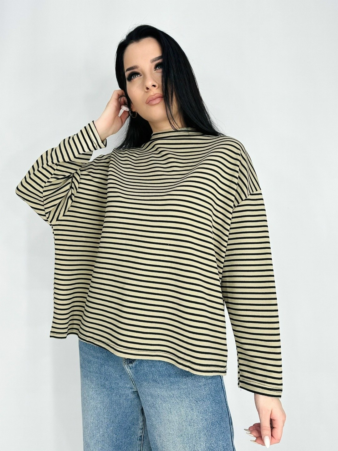 водолазка оверсайз,лонгслив оверсайз тельняшка artwear 175758146,лонгслив женский в полоску оверсайз,свитшот тельняшка женский,кофты оверсайз