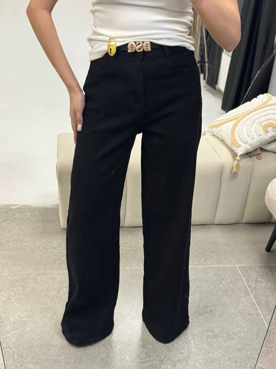 джинсы черные широкие,джинсы широкие,джинсы женские,джинсы палаццо с высокой посадкой черные,черные джинсы клеш