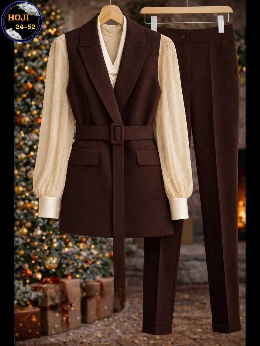 костюм брючный с жилетом арт. 13004,43004,костюм брючный деловой с жилеткой millys,брючный костюм женский с жилетом,костюм брючный с жилеткой женский,брючный костюм с жилетом