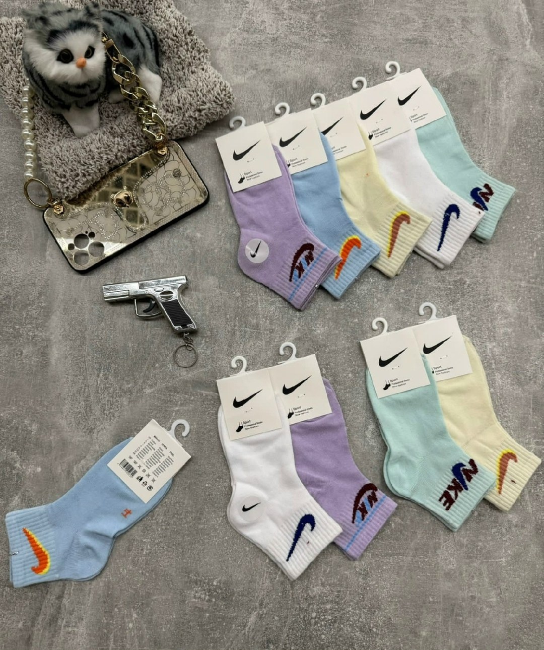 комплект носки женские,носки женские 10 пар,носки женские,носки женские nike,комплект носков