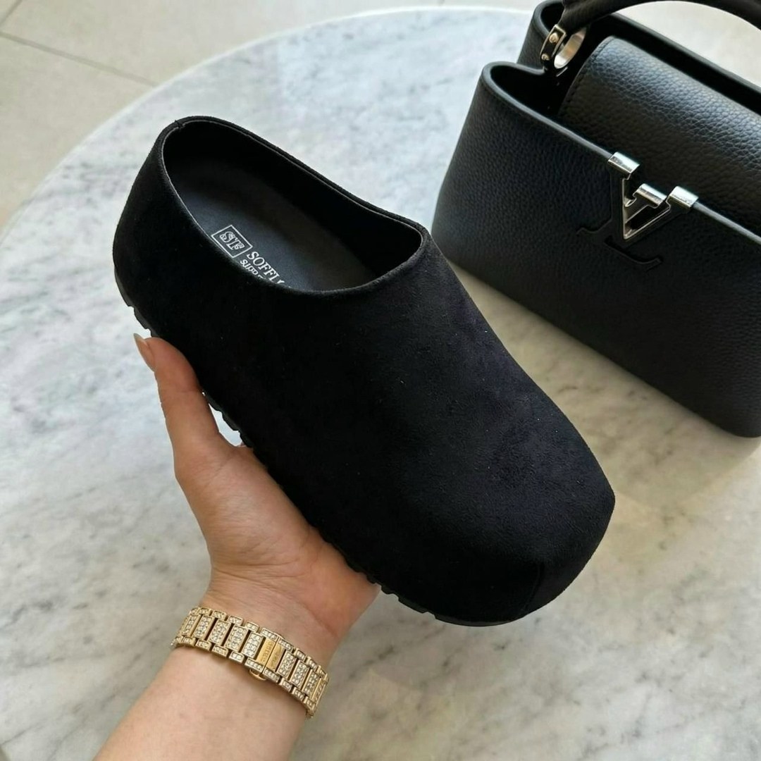 шлепанцы замшевые,,мюли замшевые,модные шлепанцы,модные тапочки