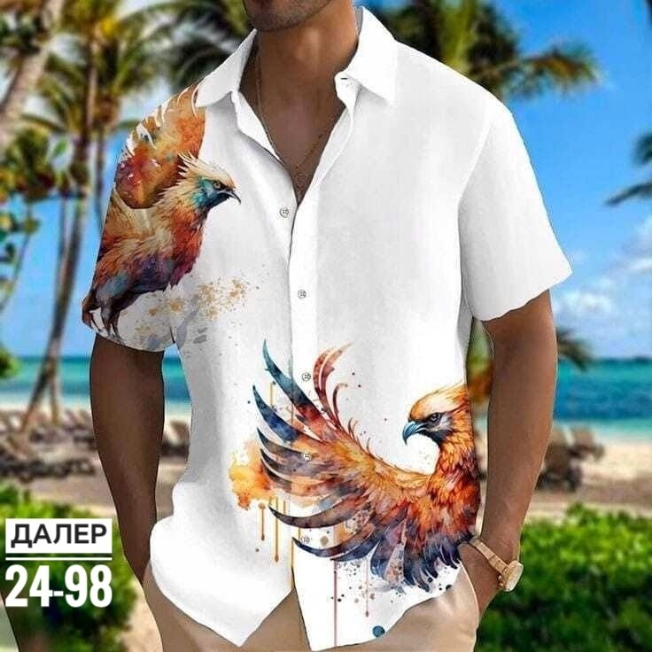 летние рубашки мужские,летние рубашки,рубашка с рисунком,мужская повседневная рубашка,мужская гавайская рубашка