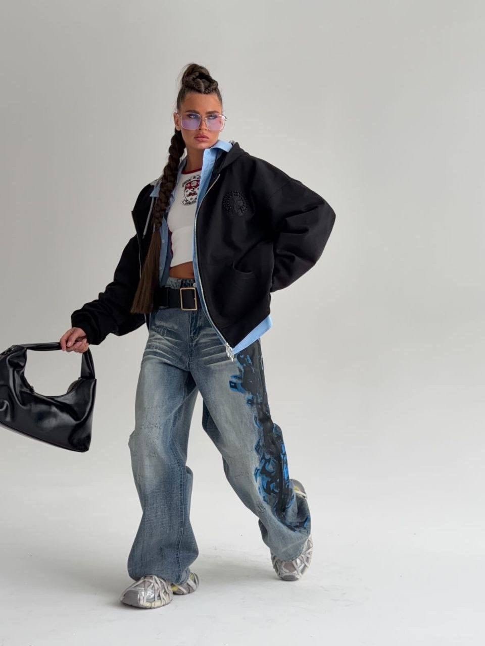 брюки джинсовые,широкие джинсы,джинсовая куртка,женские джинсы