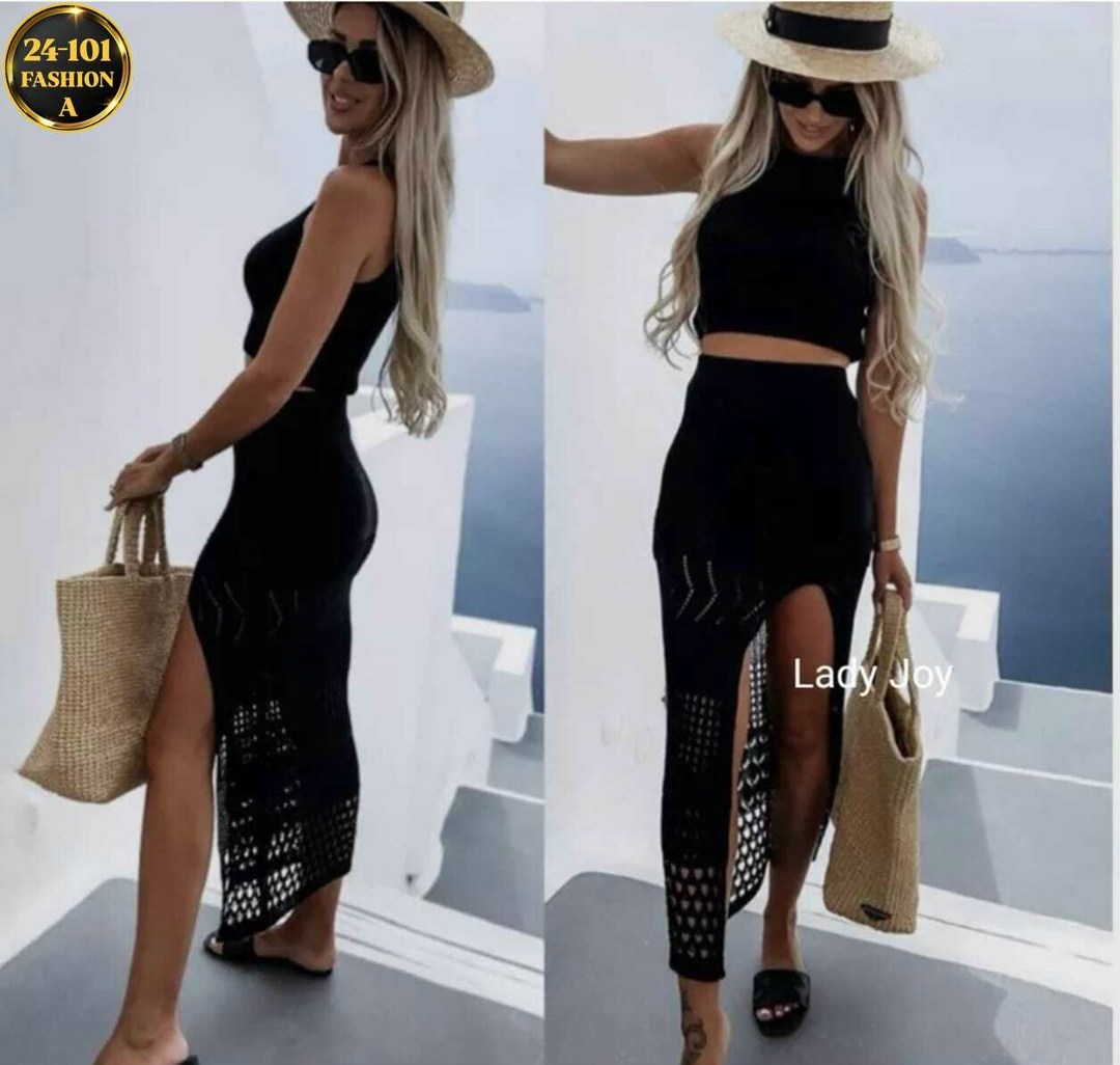 костюм с юбкой,костюм женский,вязаные костюмы,юбка и топ,пляжное платье