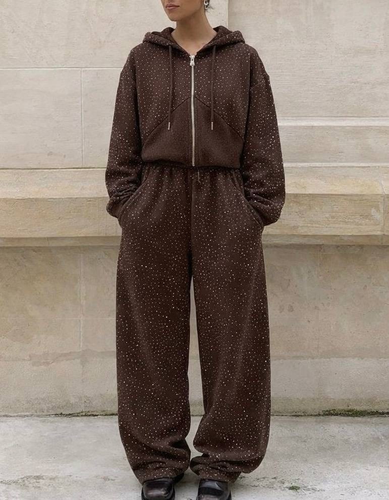 костюм женский,брюки со стразами,спортивный костюм со стразами,костюм женский модный мир,спортивный оверсайз костюм со стразами o.che 324106470