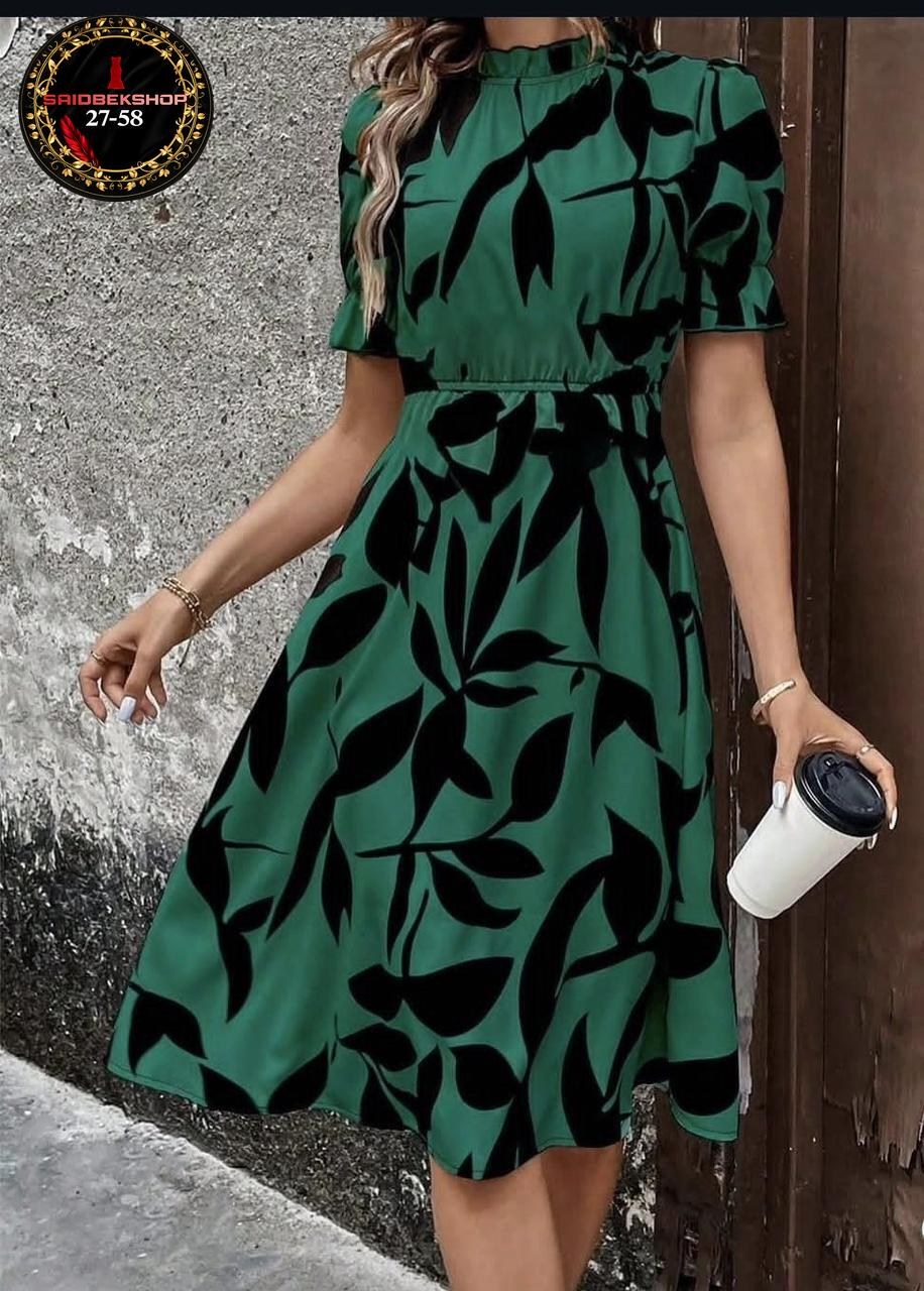 женское платье с принтом,женское платье,летнее платье женское,платье,платье средней длины