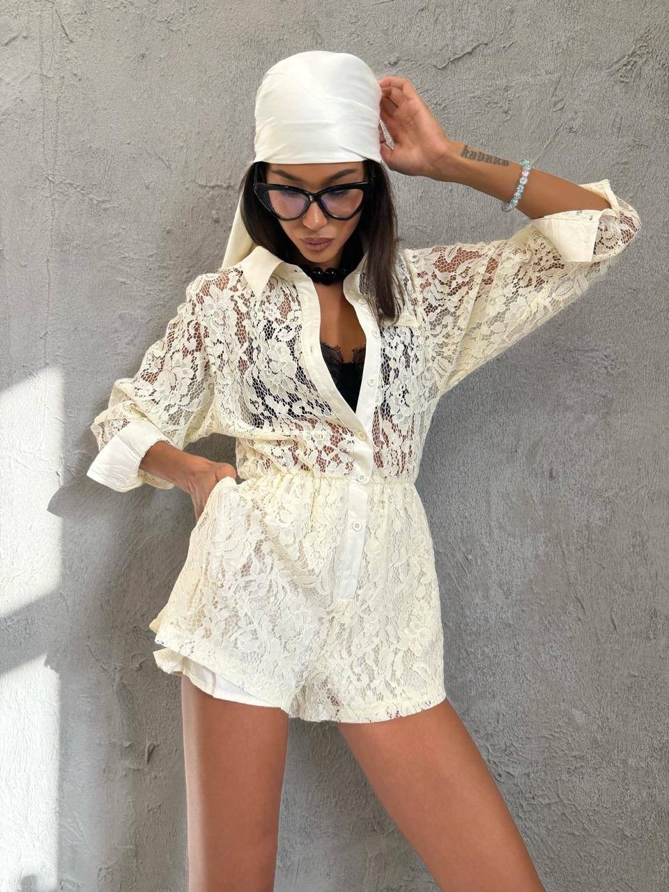 кружевной комбинезон,женские комбинезоны,летние костюмы,летний костюм с шортами,костюм с шортам