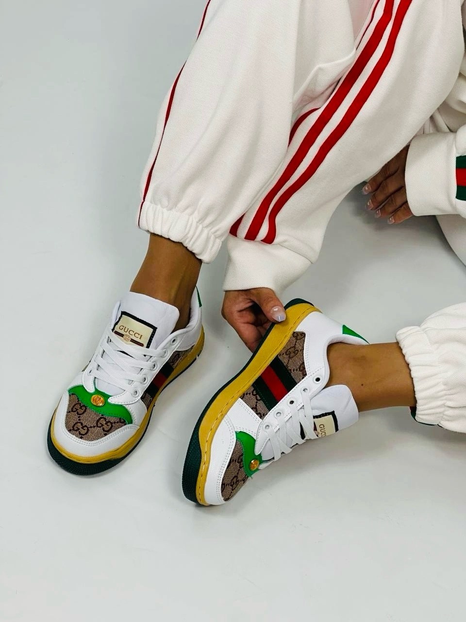 женские кроссовки gucci,gucci кроссовки,кроссовки эко,кроссовки,gucci женские кожаные кроссовки gg screener