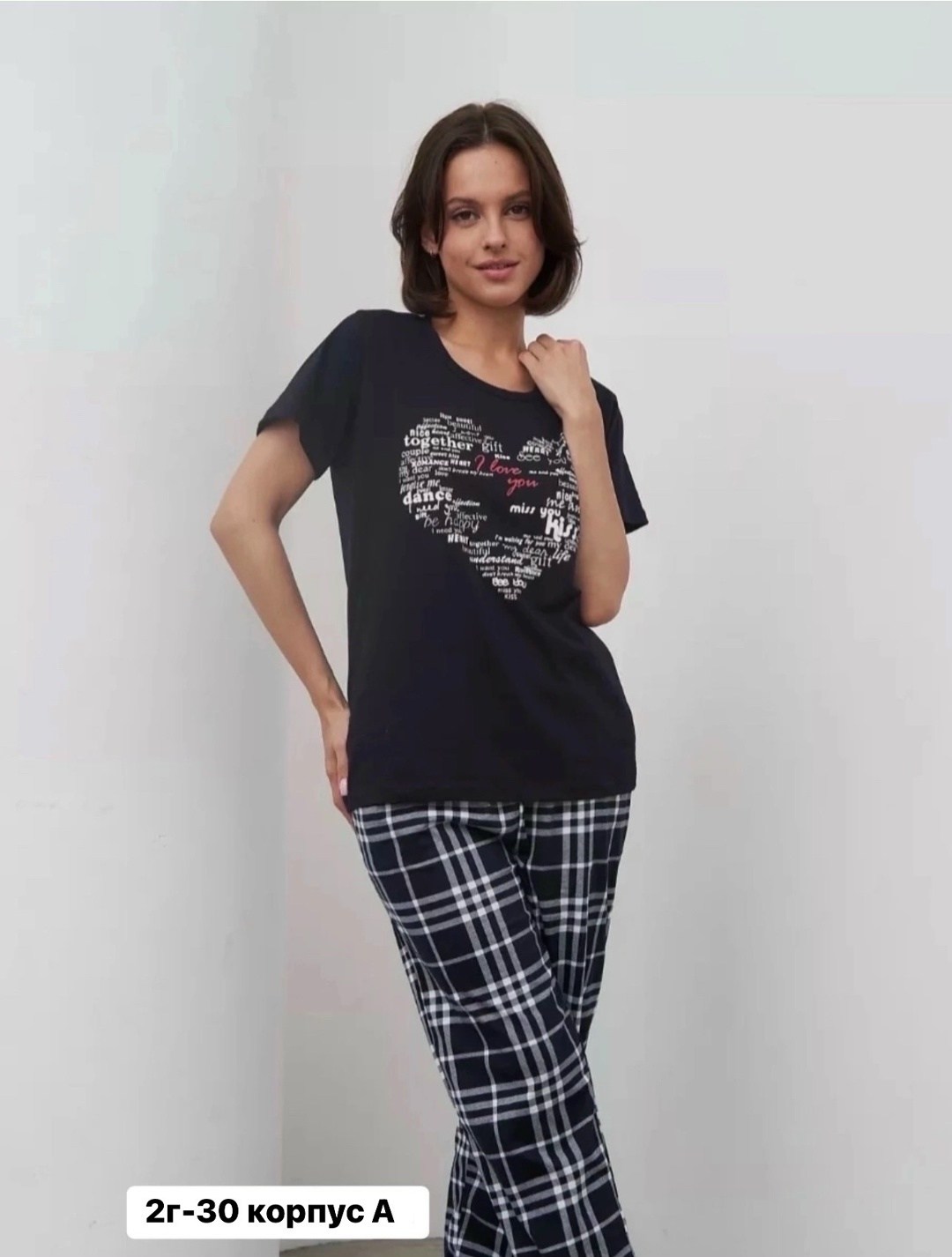 пижама женская,пижама со штанами большие размеры хлопок,пижама черная,пижама женская с брюками комплект,для дома пижама с брюками
