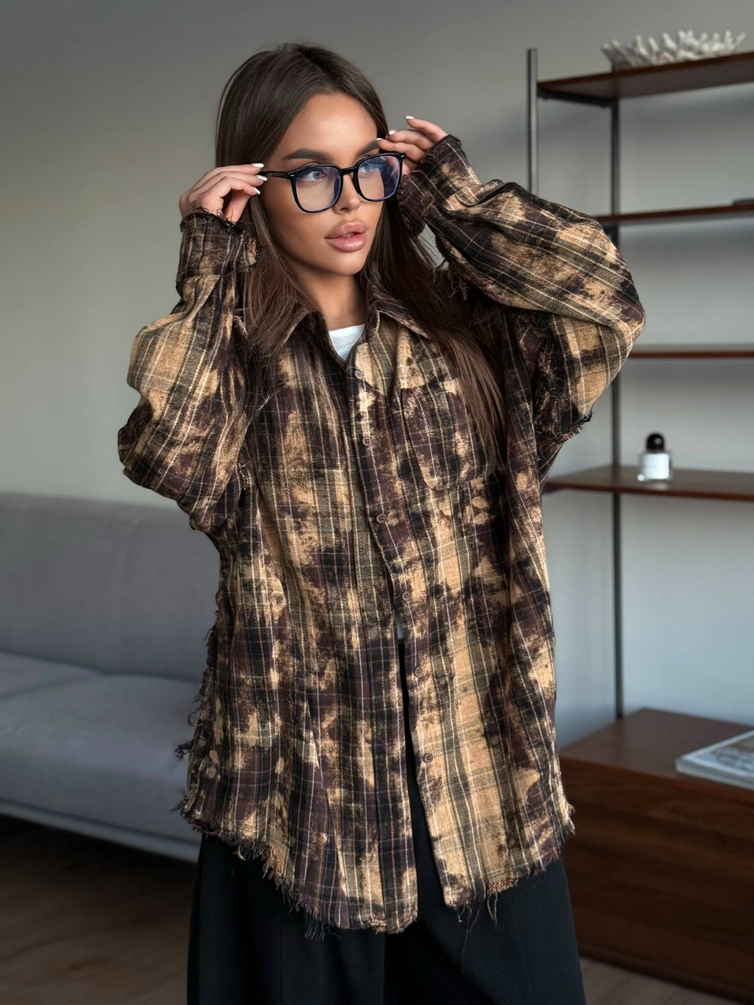 рубашка в клетку оверсайз kako govana,женская рубашка в клетку,женская кофта,женская рубашка,рубашка в клетку