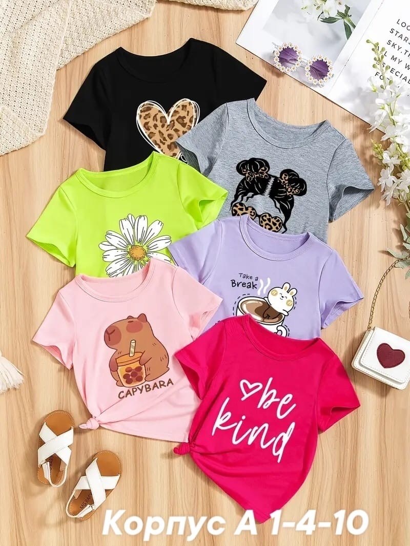 футболки для девочек,футболки и топы для девочки,футболки детские,комплект футболка,футболки на лето