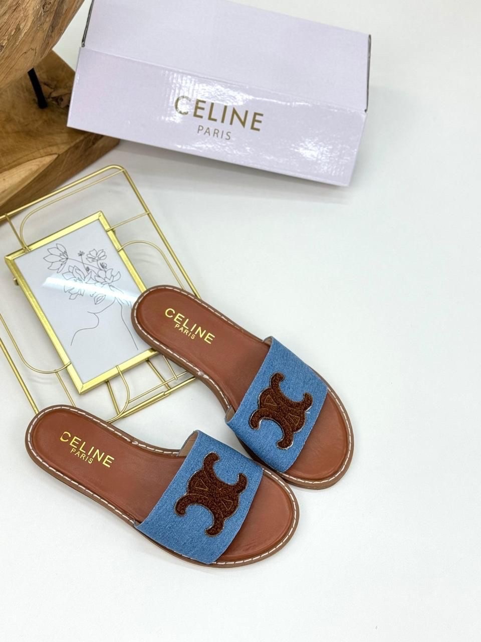 шлепанцы женские,шлепки celine,,модные тапочки,женские шлепки