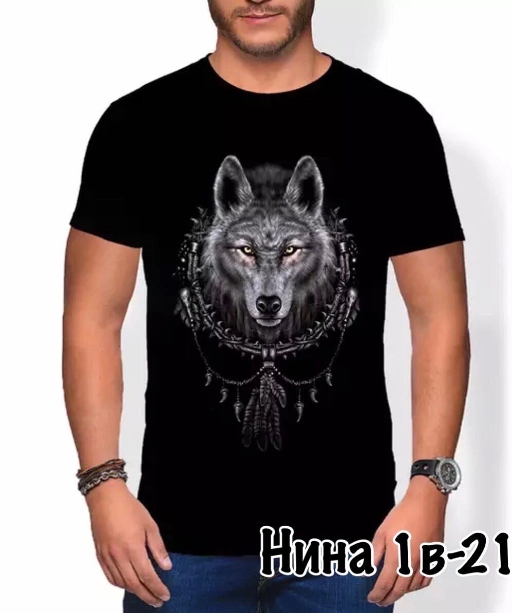 футболка с волками,майка с волком,волк мотоцикл,футболки мужские,футболка волки черный