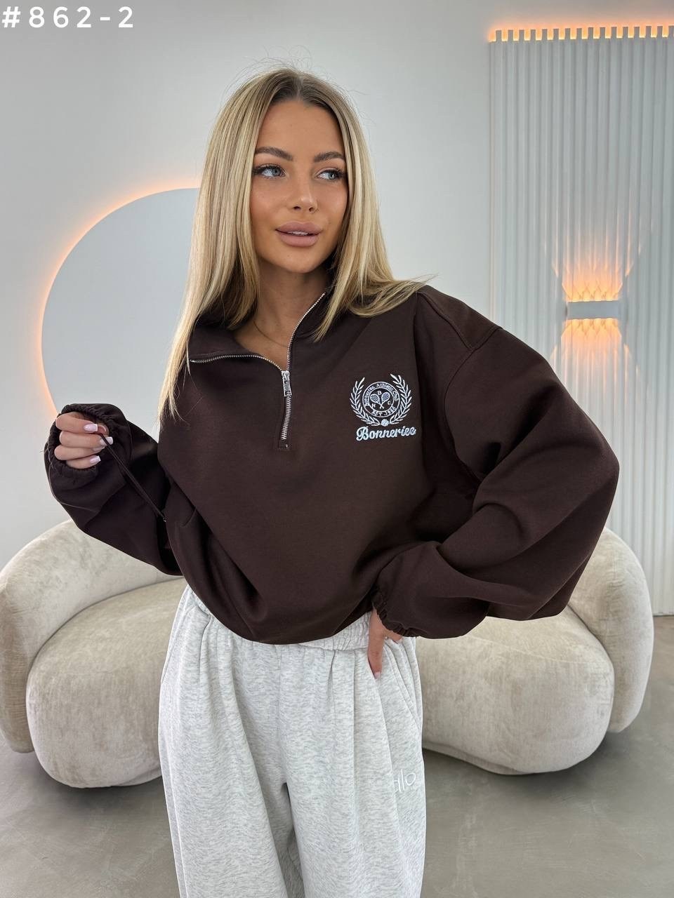 женская кофта,свитшот оверсайз полузамок,свитшот женский,толстовка двухнитка,свитшот