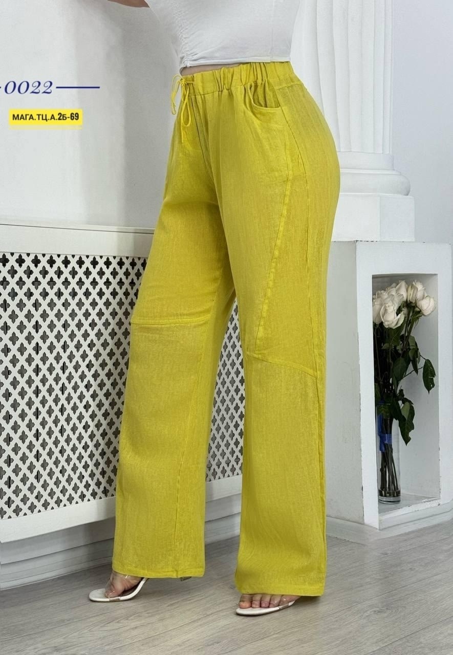 брюки широкие,брюки палаццо женские на резинке из льна,брюки льняные палаццо,летние брюки,брюки лен италия