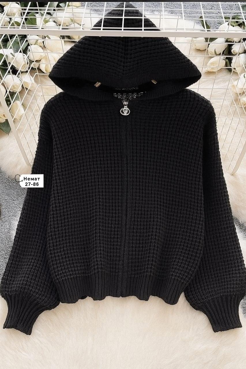 вязаная кофта,свитер с капюшоном,кофта женская,однотонный вязаный кардиган на молнии для женщин,вязаный кардиган с капюшоном