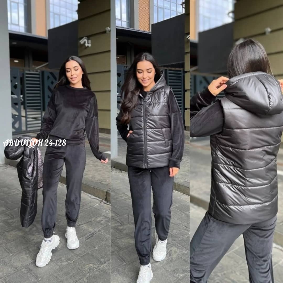 костюм женский тройка,спортивный костюм женский тройка,костюм тройка с жилетом на синтепоне,спортивный костюм тройка с жилеткой женский,женский костюм на флисе