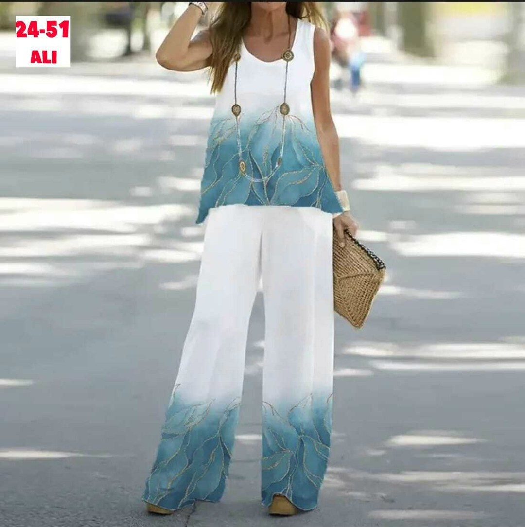 женские летние костюмы,брюки с широкими штанинами,комплект одежды женские,широкие брюки женские,брюки комплект