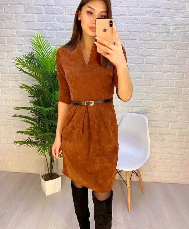 платье вельвет ,платье вельветовое женское приталенное,платье коричневое,оджи платье замша,платье женская