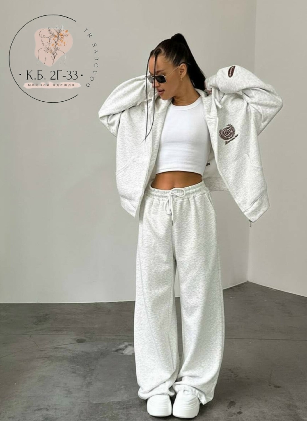 костюм спортивный,спортивный костюм bonneriee club корея,спортивный костюм женский,спортивные женские костюмы на флисе,костюм спортивный оверсайз с начесом палаццо и зип худи micca 526679758