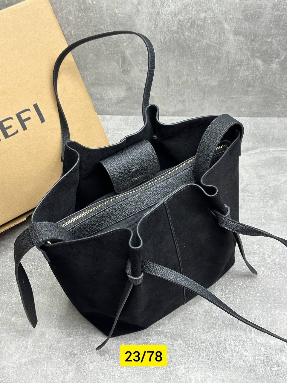 сумка тоут женская замшевая polina & eiterou черная,сумка замшевая,сумка,сумка шоппер из натуральной замши,замшевая сумка женская