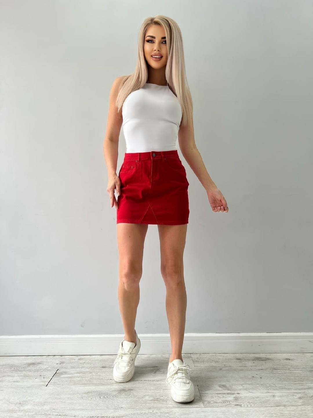 юбка женская красная,юбка мини,красная мини юбка,asos design denim mini skirt in red,красная юбка джинсовая