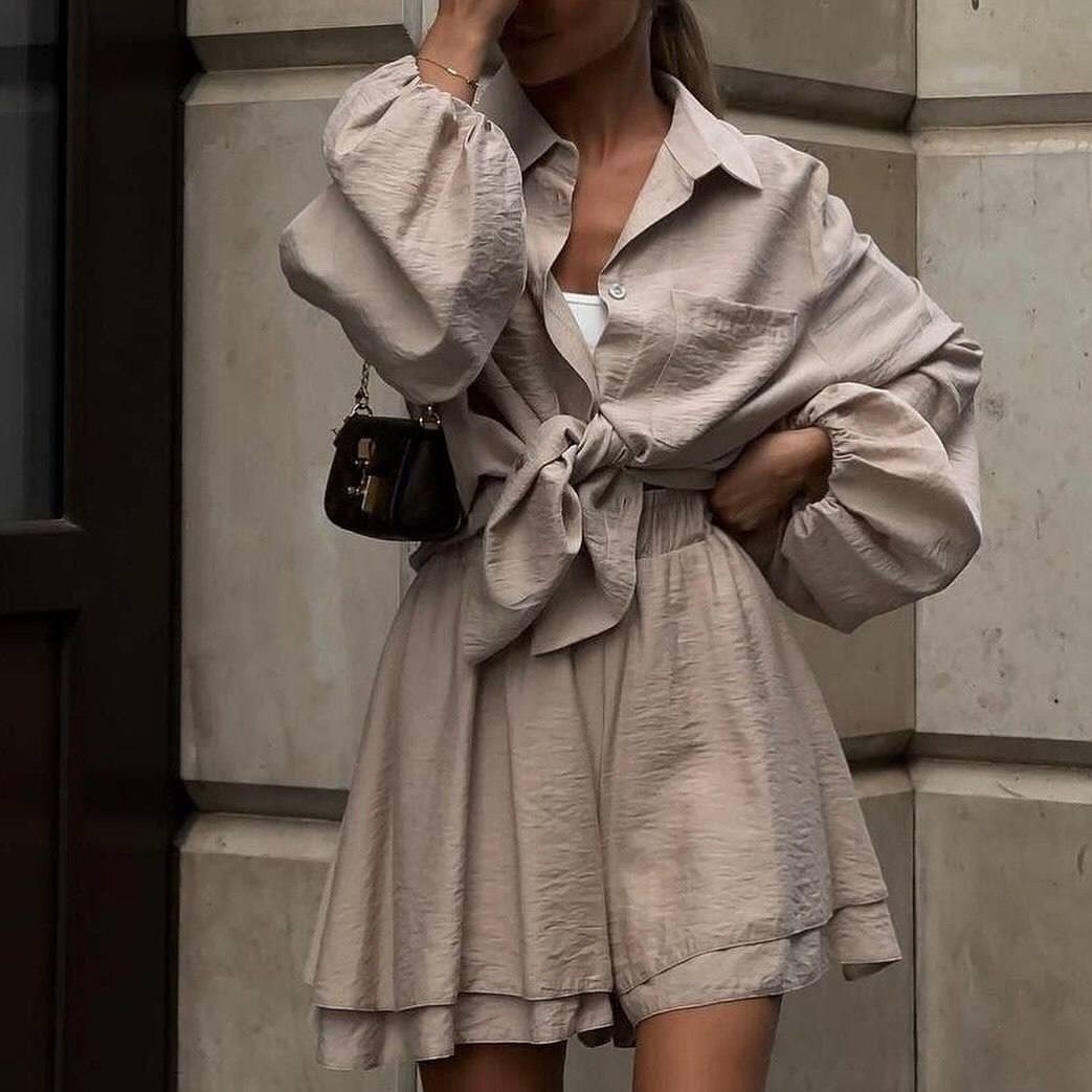 костюм женский летний рубашка и шорты,летний костюм с юбкой,женские костюмы,стильные костюмы,женской одежды