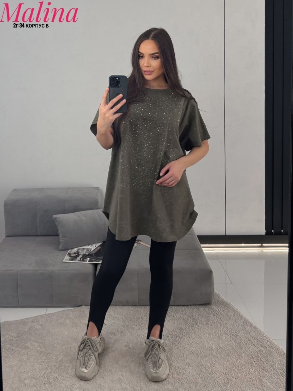 женская футболка со стразами оверсайз emysamy,футболка женская варенка оверсайз со стразами,женская футболка оверсайз,футболка оверсайз со стразам,женская футболка