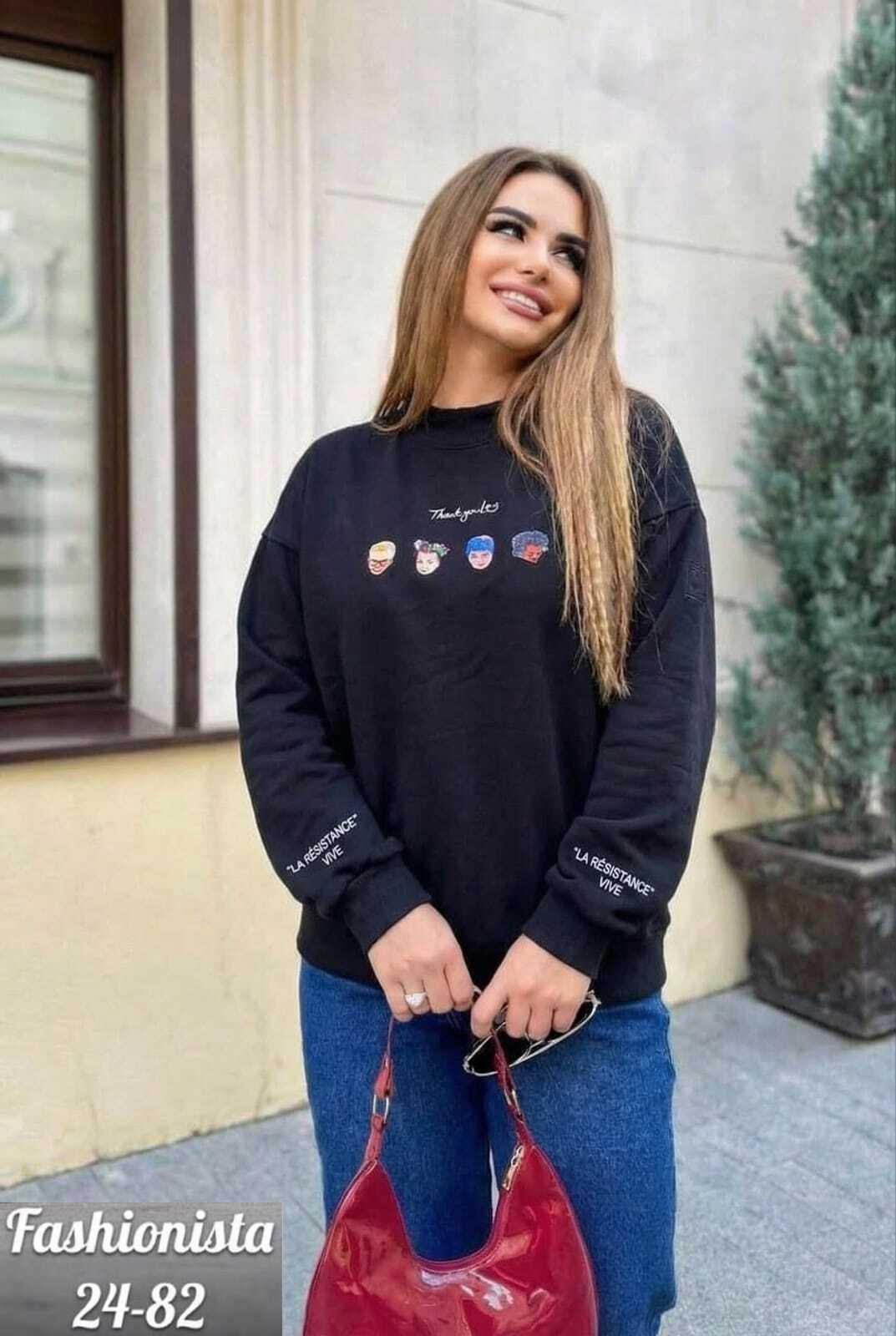 свитшот женская,комплект свитшот,свитшот базовый,женские кофты,свитшот свободного кроя