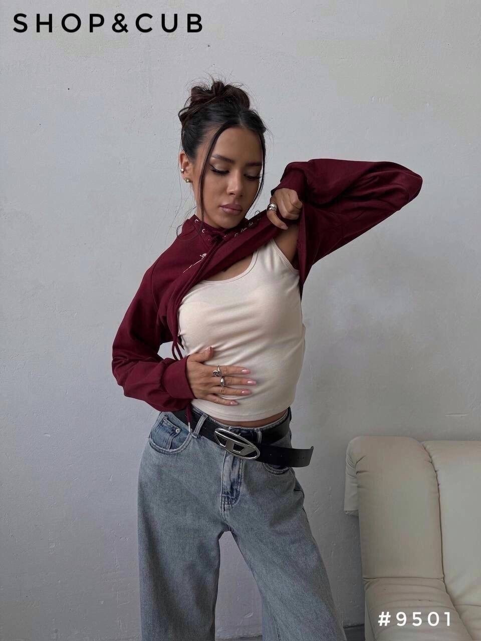 свитшот женская,свитшот оверсайз на молнии с замком поло namson,женская кофта,короткий свитшот,укороченная кофта