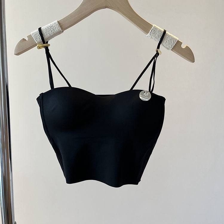 жилет на бретельках из ледяного шелка с регулируемыми бретелями на груди,женские топы,бесшовные бюстгальтеры,женский топ на бретельках,топ бюстье женский