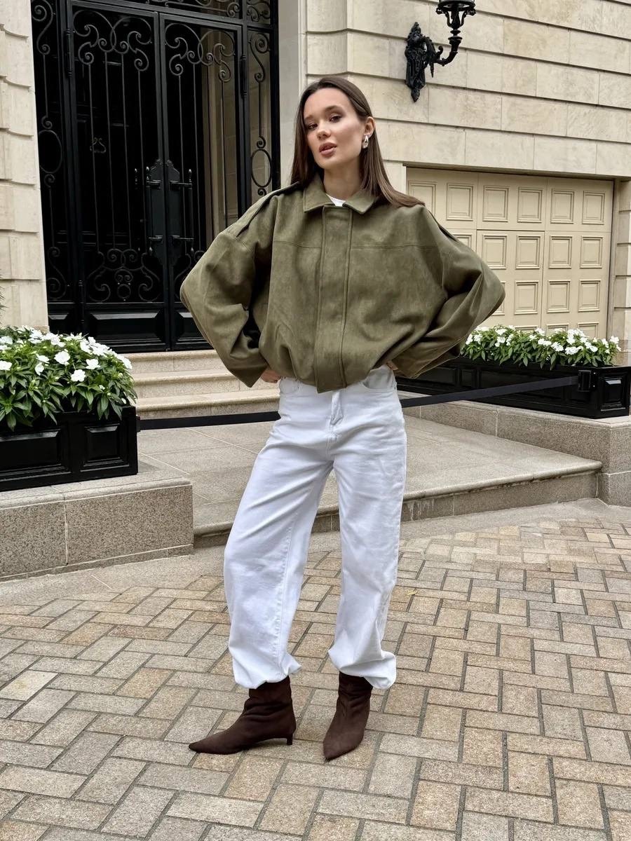 куртка замшевая бомбер оверсайз lancy,повседневная куртка,модные образы,куртка женская модная,замшевая куртка