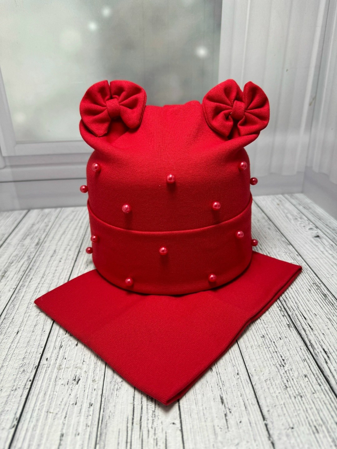 комплект шапок,шапка и снуд для детей,шапка снуд для девочки,шапка и снуд для девочки в горошек,комплект шапка снуд