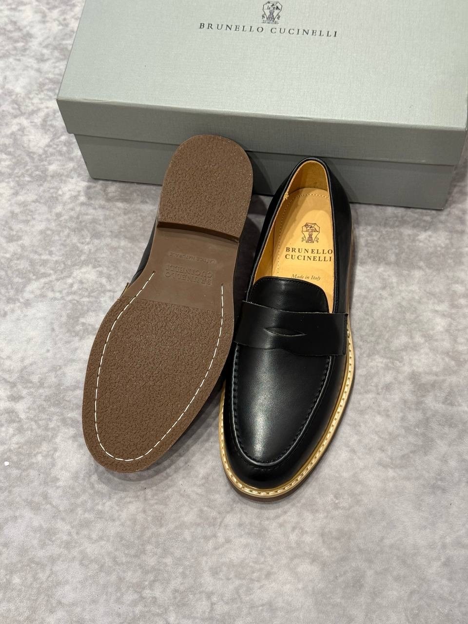 кожаные лоферы brunello cucinelli,лоферы brunello cucinelli,лоферы brunello cucinelli черный,лоферы мужские,