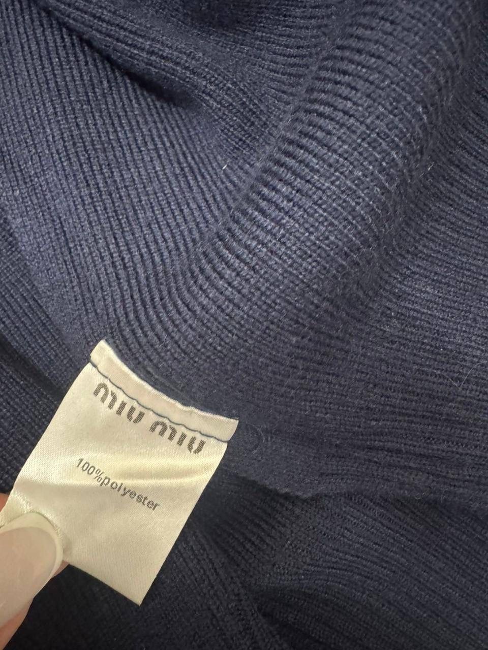 кардиган miu miu,кардиган miu,шерстяной кардиган miu miu,синий кардиган,куртка бомбер