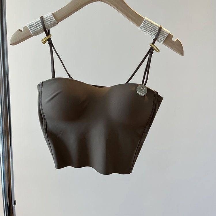 жилет на бретельках из ледяного шелка с регулируемыми бретелями на груди,женские топы,бесшовные бюстгальтеры,женский топ на бретельках,топ бюстье женский