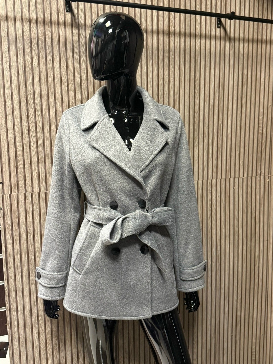 пальто beautiful free 7030 светло-серое,пальто пиджак демисезонное шерстяное с поясом cozhe 254601400,женское пальто,полупальто,стильное пальто