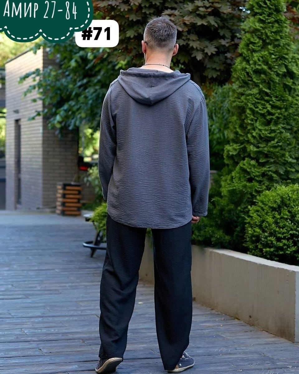 мужская льняная рубашка,рубашка мужская с капюшоном,рубашка с капюшоном,рубашка мужская,туника мужская