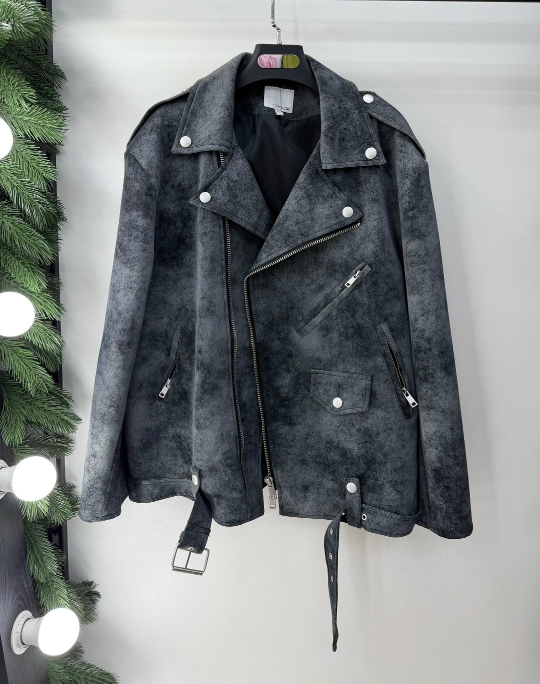 стильная куртка,косуха винтажная куртка кожаная oversize серая monyken,куртка косуха,косуха винтажная кожаная куртка серая оверсайз mony,косуха женская куртка кожаная oversize