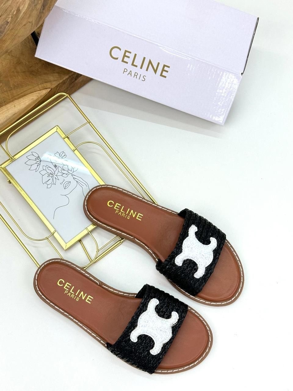 шлепанцы celine,шлепанцы женские,женские шлепки,,сандалии стильные