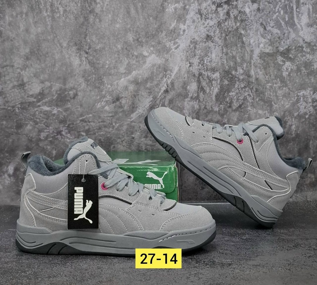 зимние кроссовки puma 180 high цвет серый,puma 180 high winter серые замша мужские,зимние кроссовки puma 180 high,кроссовки puma,кроссовки зимние puma 180 high серые