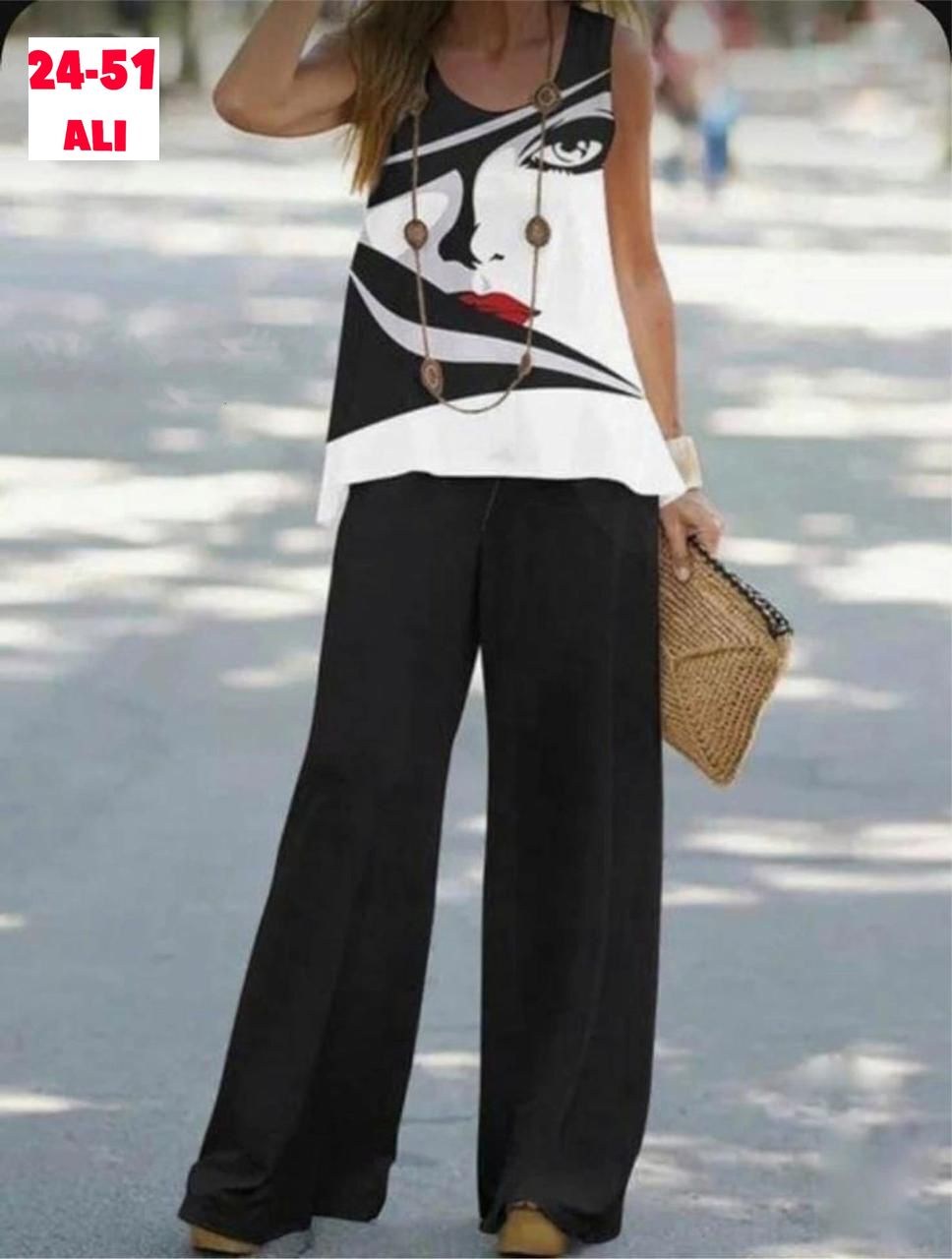 женские летние костюмы,брюки с широкими штанинами,комплект одежды женские,широкие брюки женские,брюки комплект