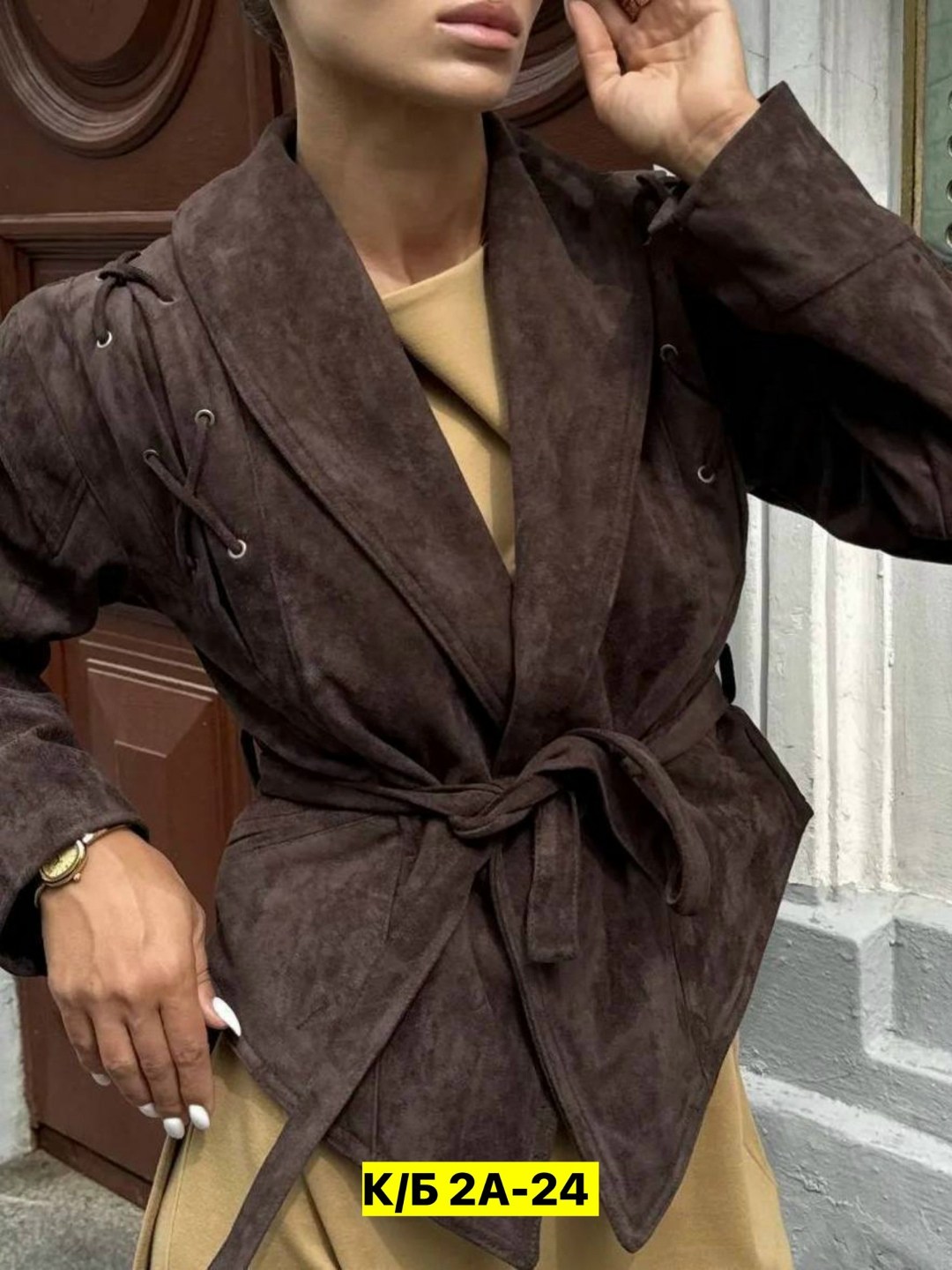 куртка замшевая женская,замшевая куртка,куртка косуха,женская куртка,куртка косуха замшевая коричневая с поясом tadari