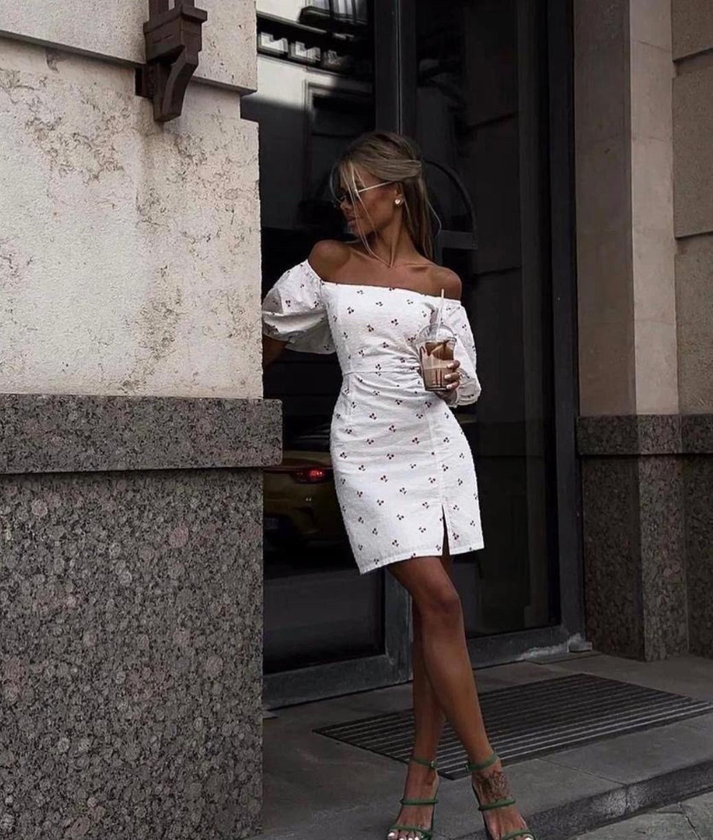 женское летнее платье с открытыми плечами,платье летнее женское,платье летнее,платье летнее белое,платье женская