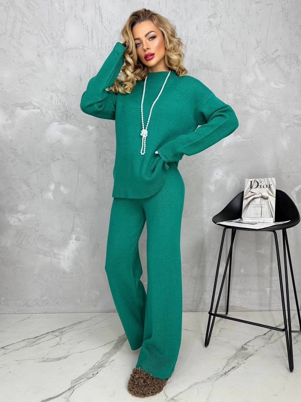 вязаный костюм с брюками палаццо,трикотажные костюмы,костюм с брюками,вязаные костюмы,женский трикотажный костюм