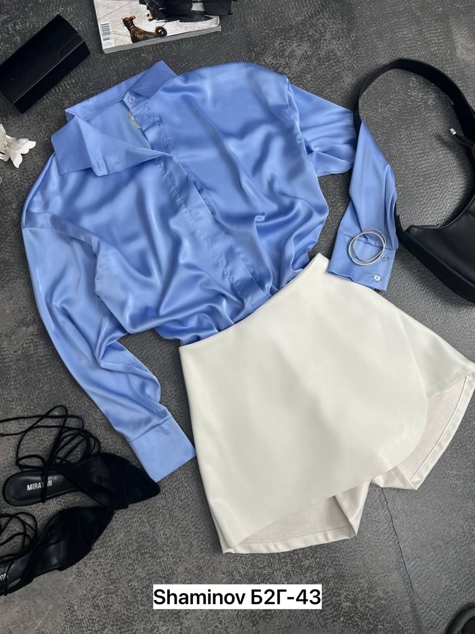 женские блузки и рубашки,женская блузка,рубашка шелк,рубашка женский anutina голубой,синяя атласная рубашка женская